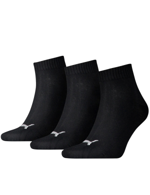 Puma Quarter Socks 3pk - Black